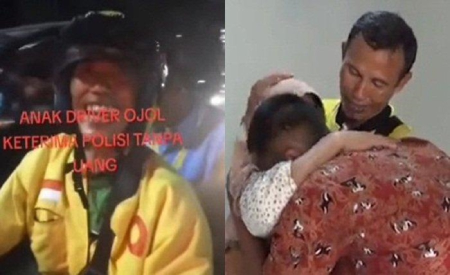 Viral! Seorang Ojol Teriak Bahagia Anaknya Lulus Tes Polisi Tanpa Uang 'Pelicin': TIDAK BAYAR