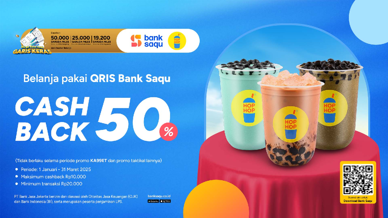 Dapatkan Promo Hop-Hop Terbaru Januari 2025, Masih Ada Cashback 50 Persen!