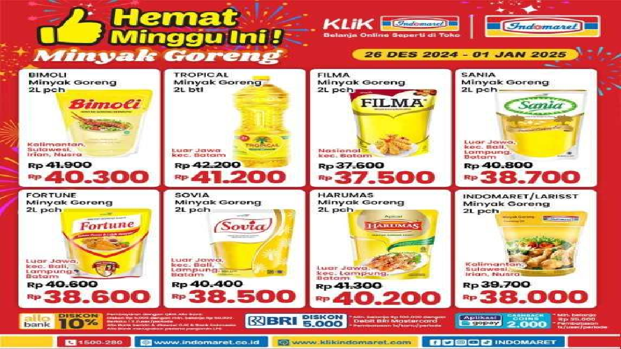 Promo Alfamart dan Indomaret Awal Tahun 2025: Beli Minyak Goreng Ada Cashback!