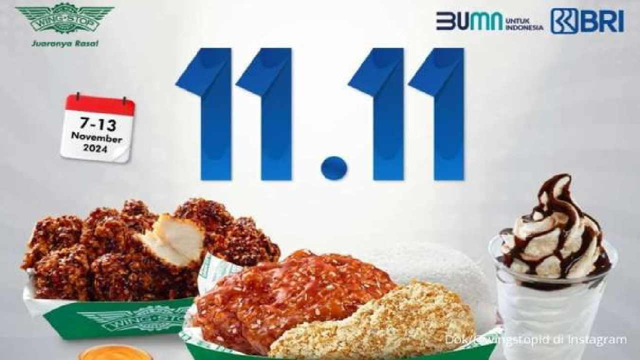 Sikat Promo 11.11 Wingstop Khusus Payment BRI, Berlangsung Hingga 13 November 2024!