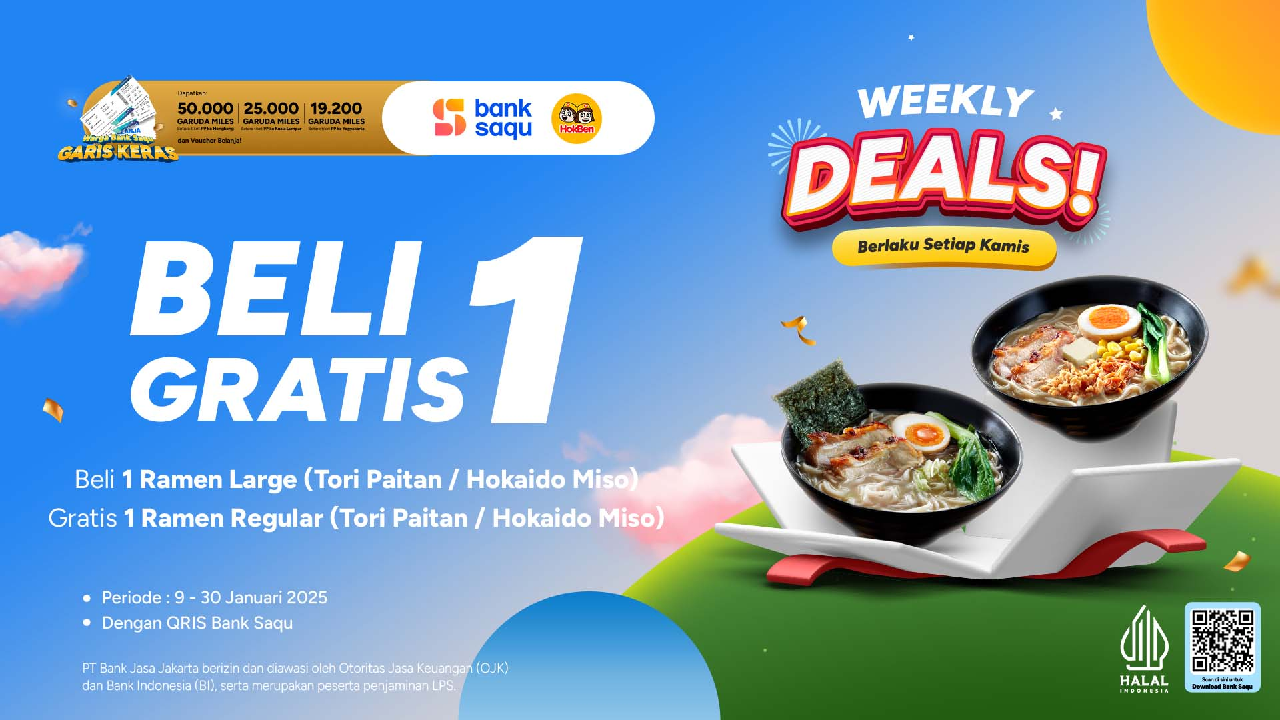 Gercep Ambil Promo Hokben Beli 1 Gratis 1, Berlaku Setiap Hari Kamis!