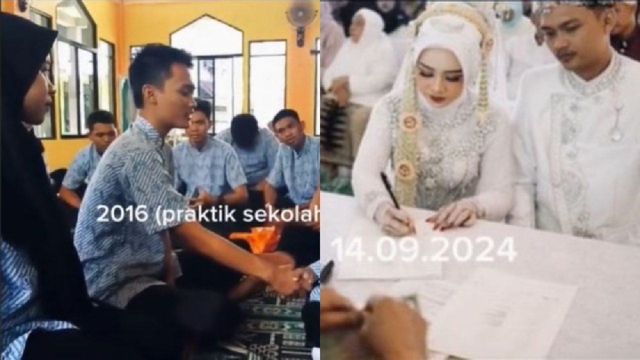 Kisah Pasangan Pengantin Berawal dari Praktik, 8 Tahun Kemudian Menjadi Kenyataan