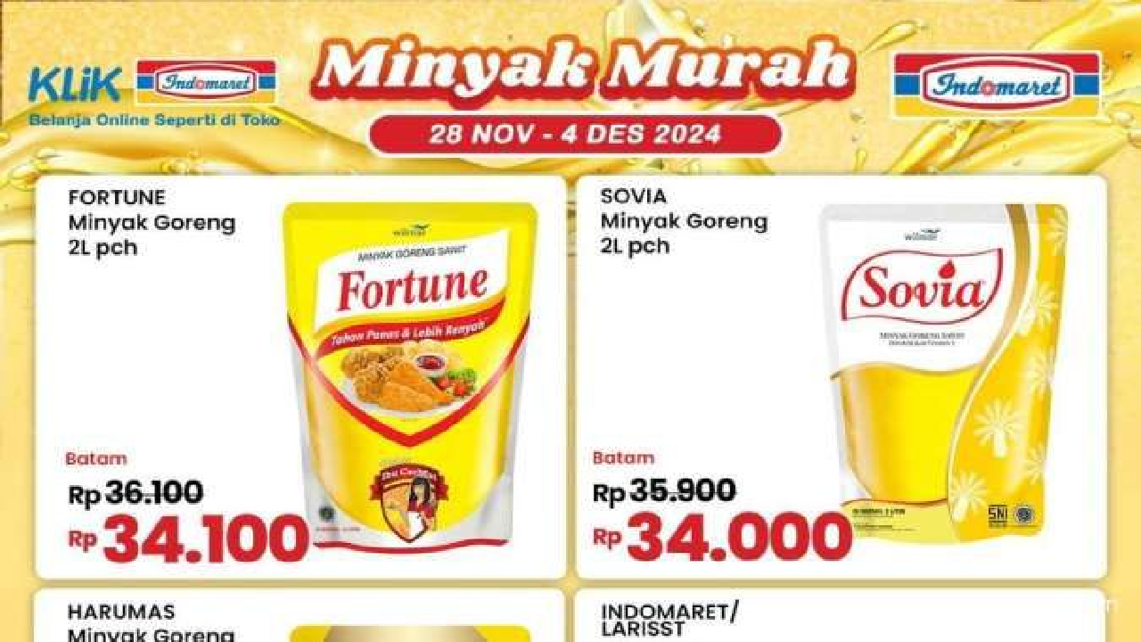 Berakhir Besok Buruan Serbu Promo Minyak Goreng di Indomaret dan Superindo