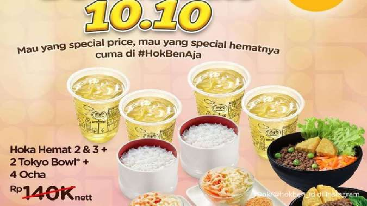 Promo Hokben 10.10 Masih Aktif Hari Ini, Makan Bareng Rp 25.000-an Per Orang Bayar Pakai Wondr By BNI