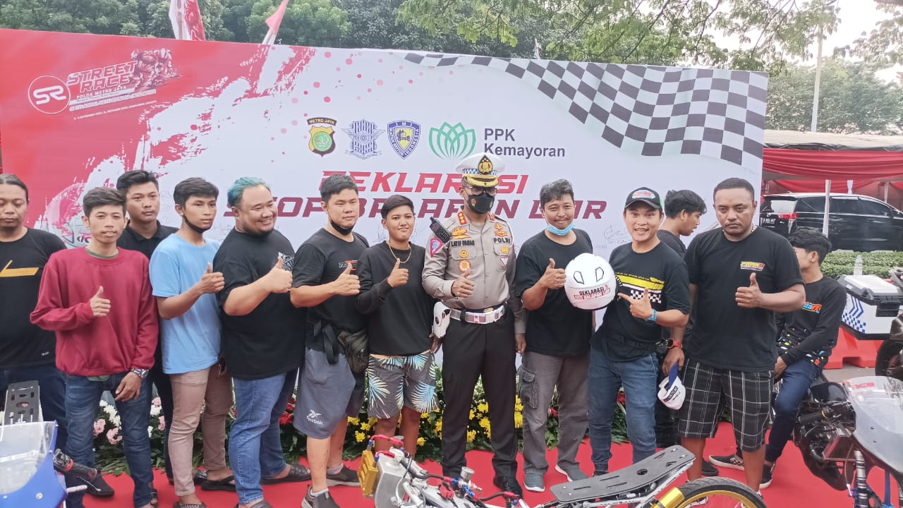 Jelang Seri 4 Street Race Kemayoran, Polda Metro Jaya Bersama Komunitas Balap Deklarasikan Stop Balap Liar