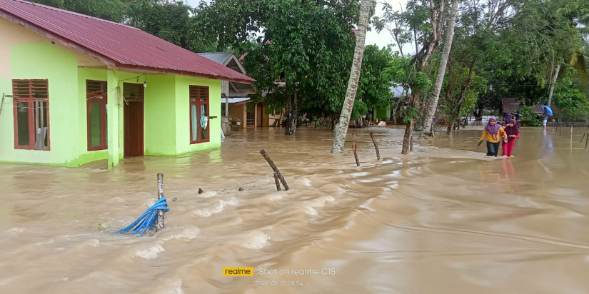 Banjir di Aceh Timur, Sebanyak  2.751 Warga Terpaksa Mengungsi, Warga Diminta Tetap Waspada Potensi Banjir Susulan di 2 Bulan ini