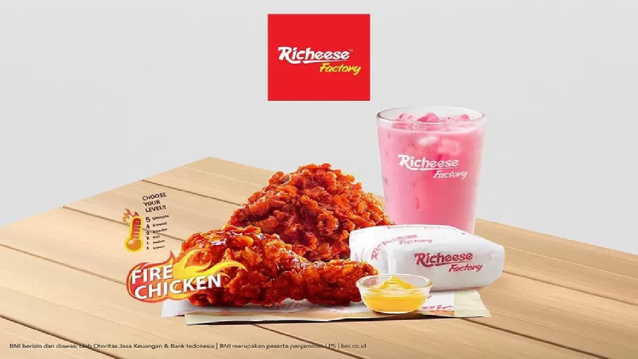 Promo Menarik! Beli Richeese Factory Gratis Side Dish, Combo Fire Chicken Cuma Rp 44.000-an Saja