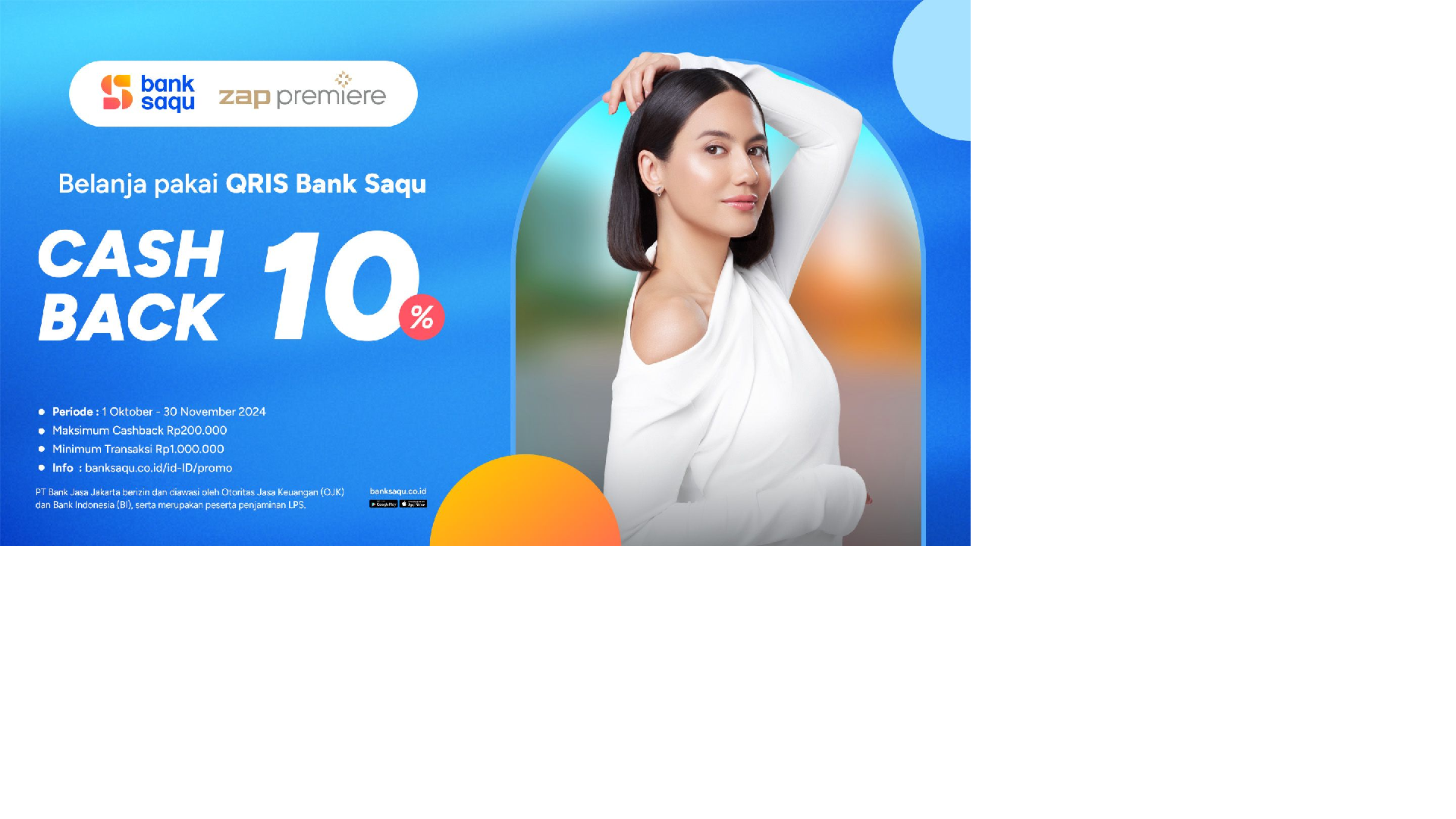 Serbu Promo ZAP Premiere Khusus Pembayaran QRIS Bank Saqu, Bisa Dapat Diskon Hingga 100 Persen