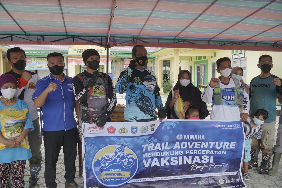 Trail Adventure Mendukung Percepatan Vaksinasi di Bangka Barat, Tak Sekadar Salurkan Hobi Trabasan dan Baksos Lo, Bradsis!