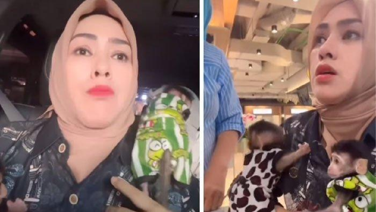 Viral Selebgram Ibu Sosialita Ngamuk Gegara Tak Terima Ditegur ke Food Court Bawa Monyet