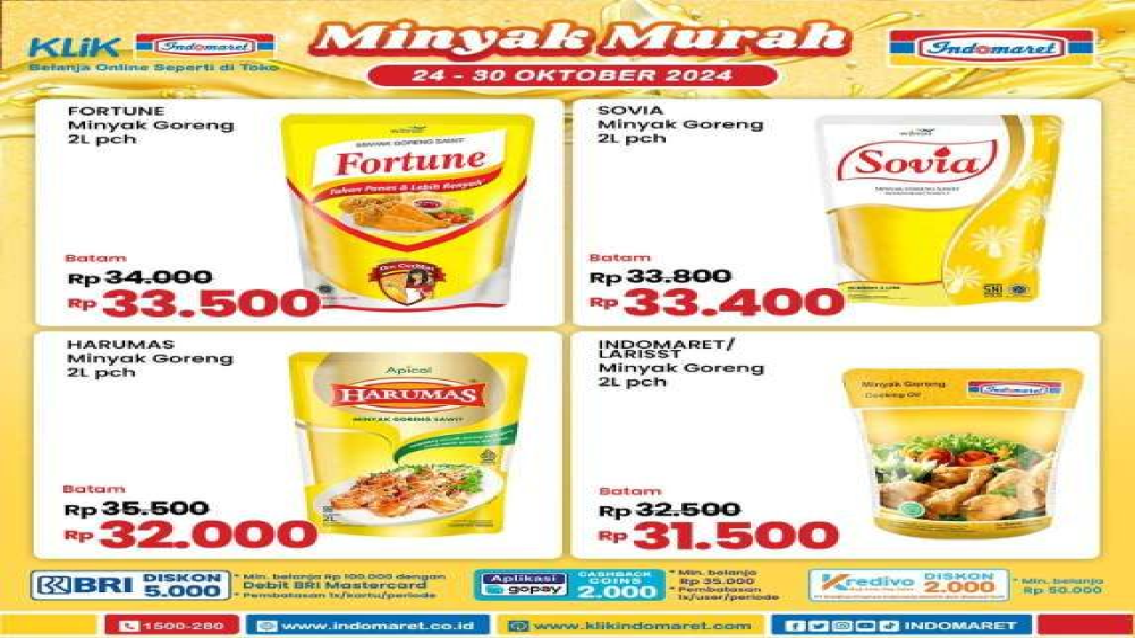 Indomaret  Meriahkan Hari Sumpah Pemuda dengan Adakan Promo Minyak Goreng, Sikat!