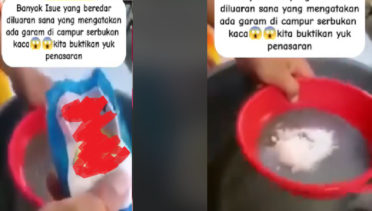 Viral Video Garam Mengandung Serbukan Kaca, Hoaks atau Real?