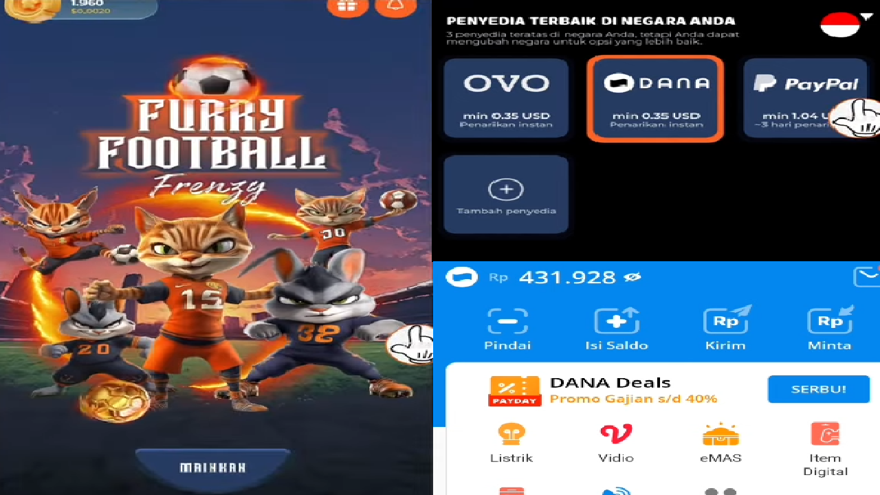 Modal Main Game Furry Football, Auto Cuan Ratusan Ribu per Hari, Begini Caranya!