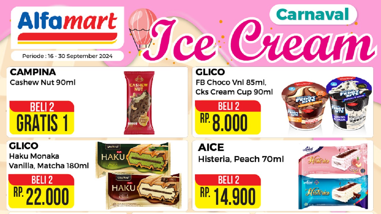 Borong Ice Cream dan Yoghurt di Alfamart Sekarang Juga! Banjir Promo Spesial di Bulan September 2024