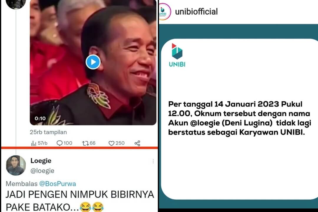 Asal Ucap Berujung Modar! Nekat Ingin Timpuk Bibir Jokowi Pakai Batako, Karyawan UNIBI Langsung Dipecat