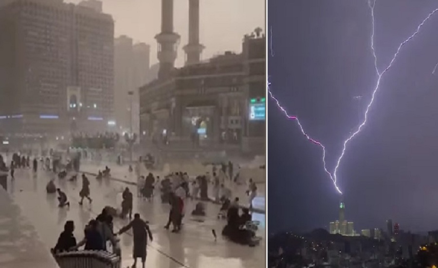 Innalillahi! Fenomena Viral Hujan Angin Kencang di Mekkah