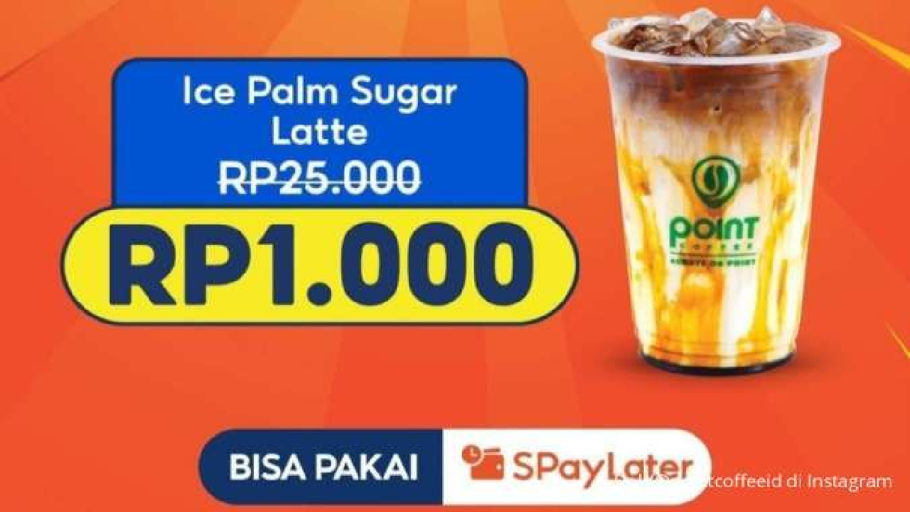 Beli Ice Palm Sugar Latte Cuma Rp 1.000 di Point Coffee, Caranya Gimana?