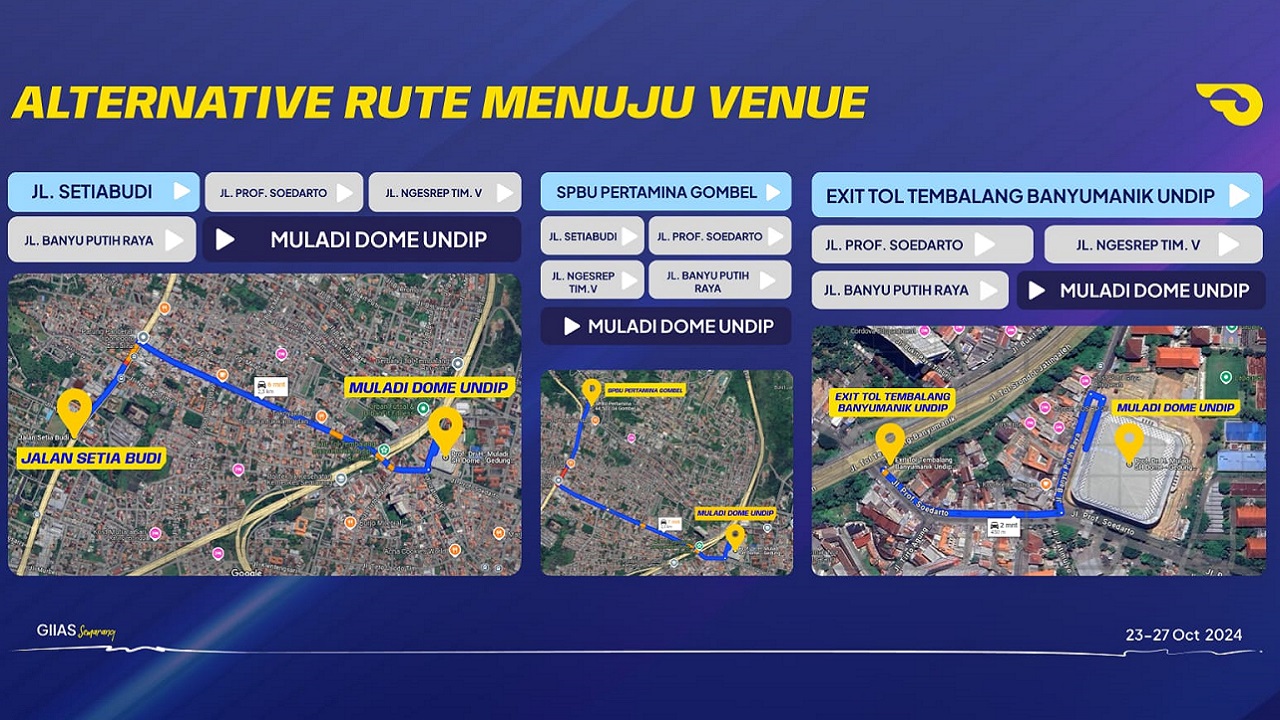 GIIAS Semarang 2024 Hadir di Muladi Dome Undip, Ini Dia Rute Alternatif Menuju Venue!