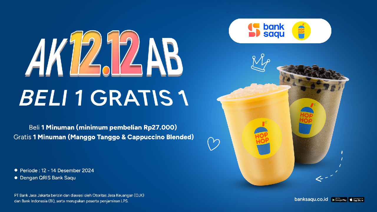 Buruan! Sikat Promo Bank Saqu Pembelian Hop Hop Beli 1 Gratis 1, Awas Terlewat