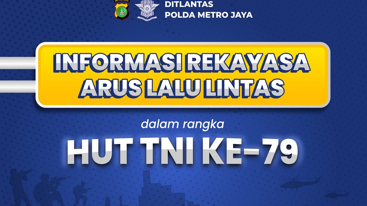 Polda Metro Jaya Lakukan Rekayasa Lalu Lintas di Sekitar Monas dalam Rangka HUT TNI ke-79, Ini Alternatif Rutenya!