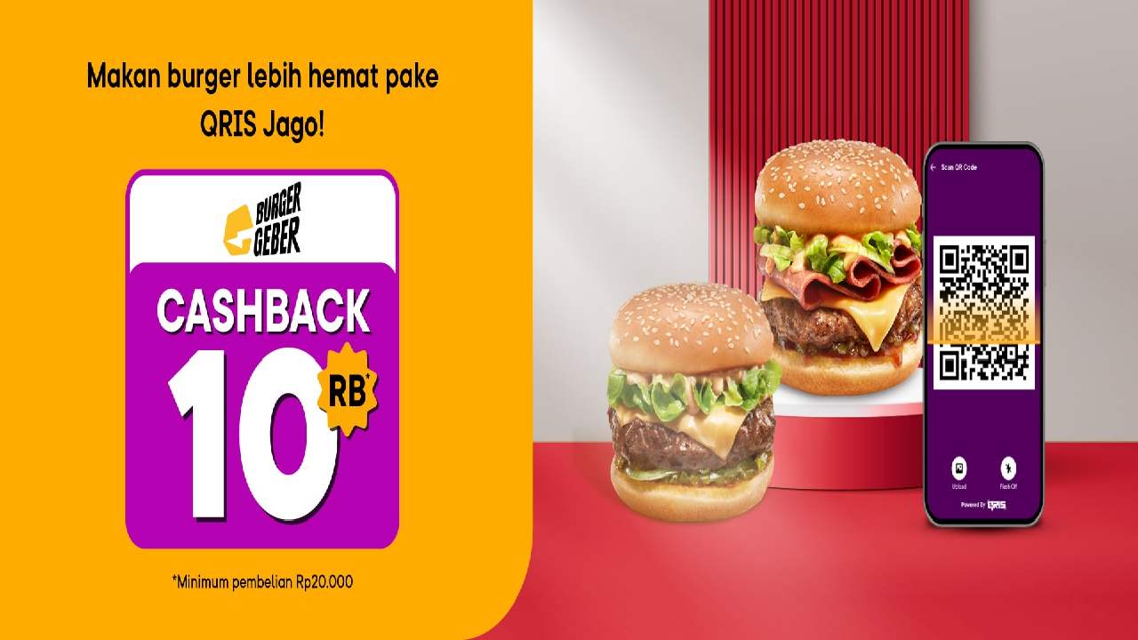 Makan Burger Geber Bisa Dapat Cashback 25 Persen, Ini Syaratnya!