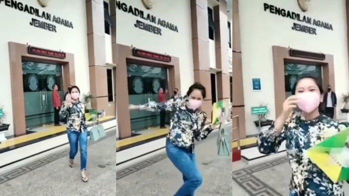 Viral Seorang Wanita Tertawa Lepas Membawa Akte Cerai