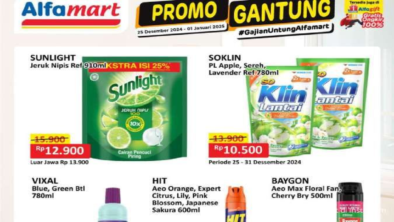 Promo JSM Alfamart Terbaru, Beli Sunlight dan So Klin Lantai Lebih Hemat