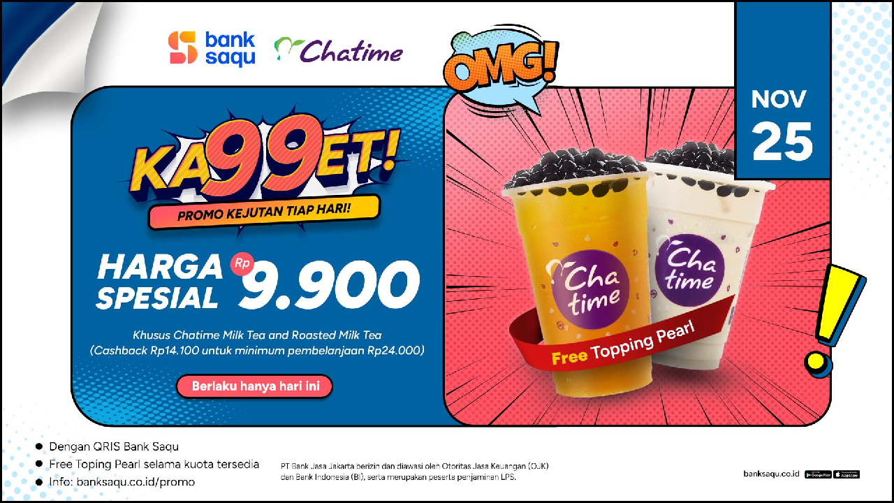 Ada Promo Chatime Dijual Harga Rp 9.900, Berlaku Hanya Ditanggal 25!