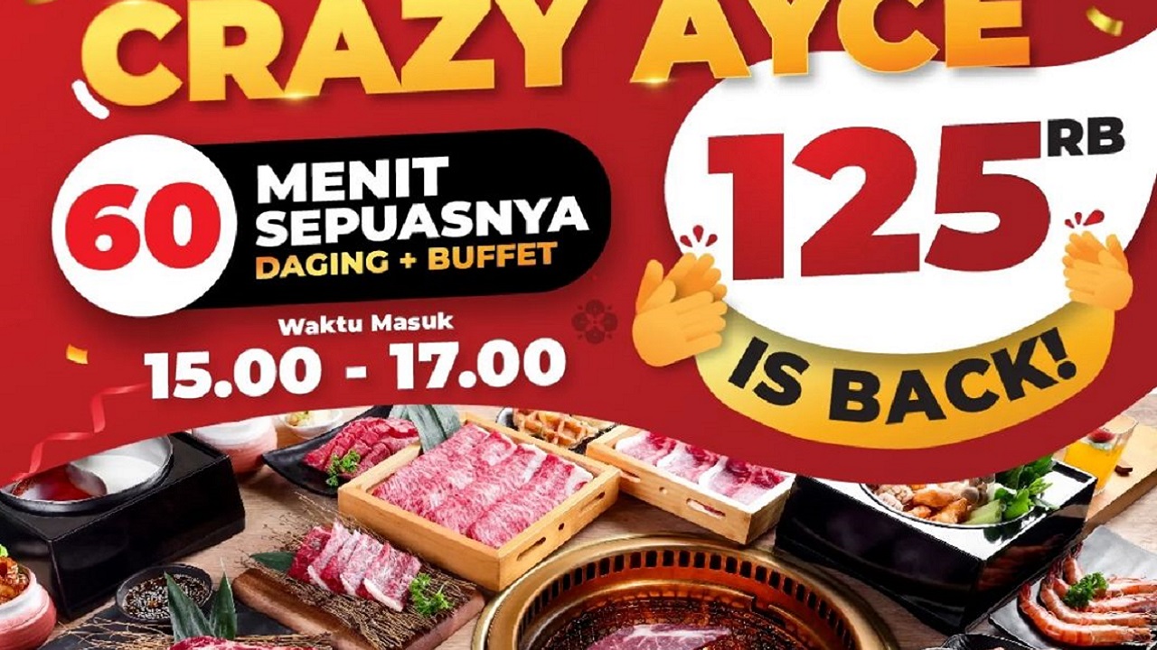 Makan Sepuasnya di Shaburi Kintan dengan Promo Crazy Ayce Hanya Rp 125 Ribu: Intip Syarat dan Ketentuannya di Sini!