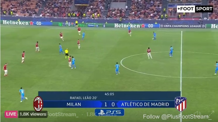 Live Streaming Liga Champions AC Milan vs Atletico Madrid, Unggul 1-0 Tak Memupuskan Semangat Rafael Leao