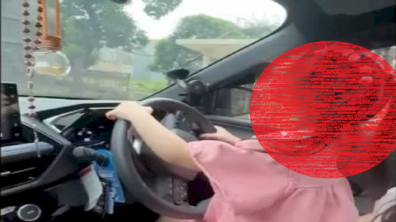 Viral Ibu Pangku Anak yang Masih Kecil untuk Belajar Nyetir Mobil!