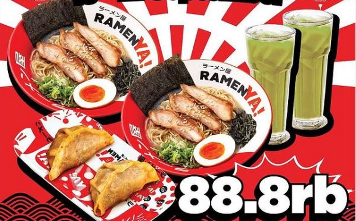 Promo Makan Ramen di RamenYA Periode 18-21 September 2023, Makan Berdua Murah Cuma Bayar Rp80 Ribuan Doang!