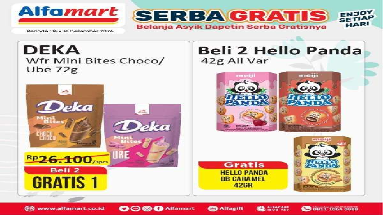 Promo Menarik Alfamart, Serbu Ekstra Serba Gratis Aktif Sampai 31 Desember 2024