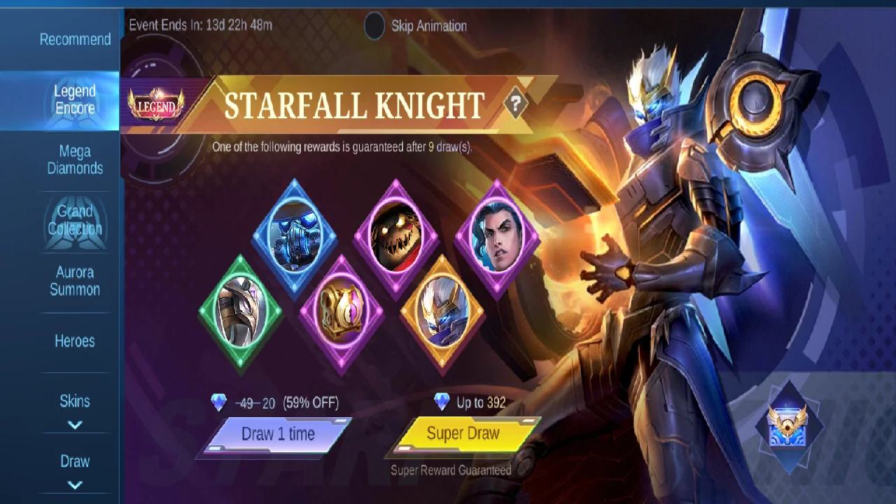 Dapatkan Skin Gratis Starfall Knight Granger, Klaim Dulu Kode Redeem Mobile Legends Rabu 2 Oktober 2024