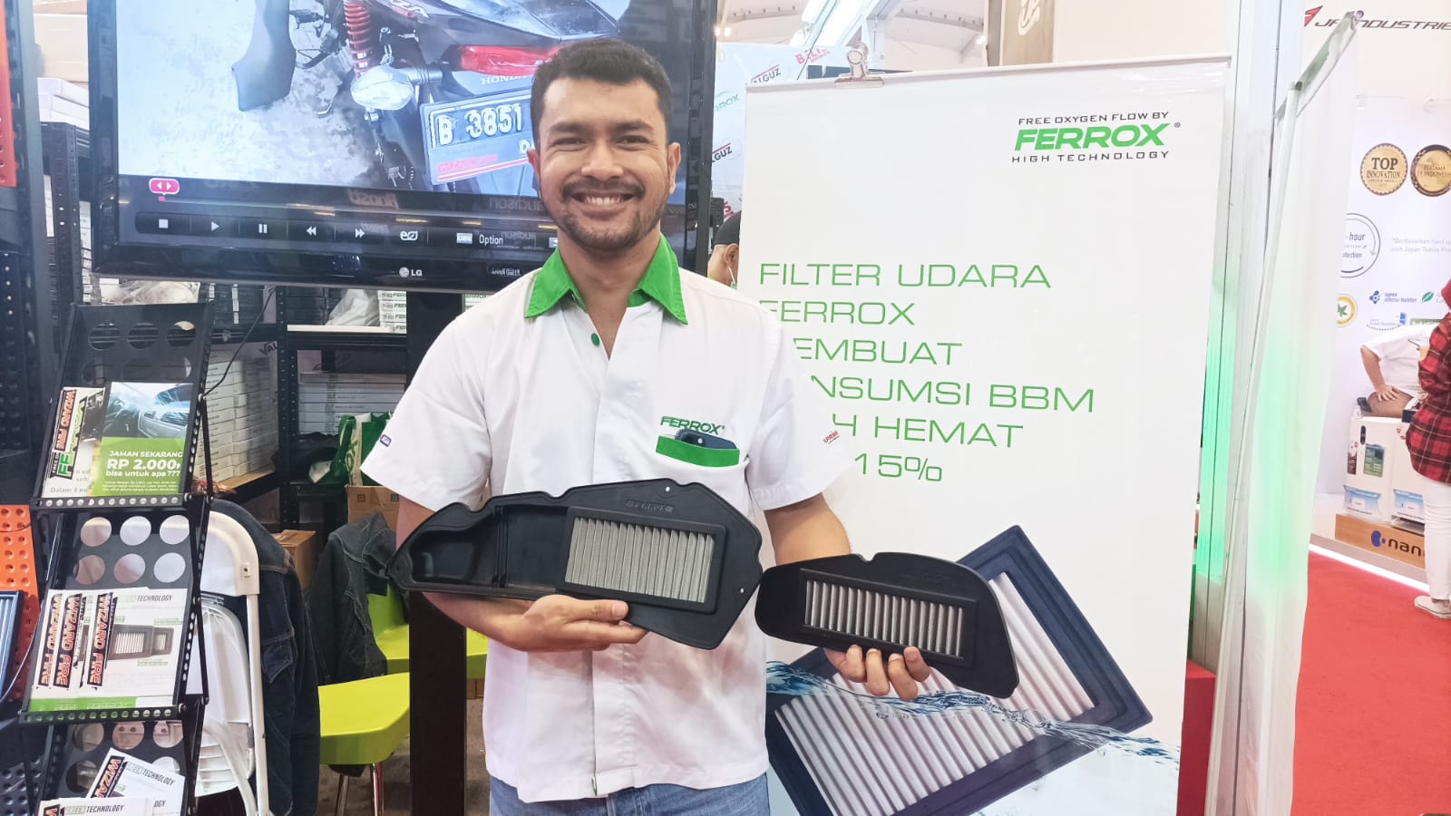 Ferrox Luncurkan Filter Udara Untuk ADV 160, Fazzio dan Suzuki Baleno di GIIAS 2022