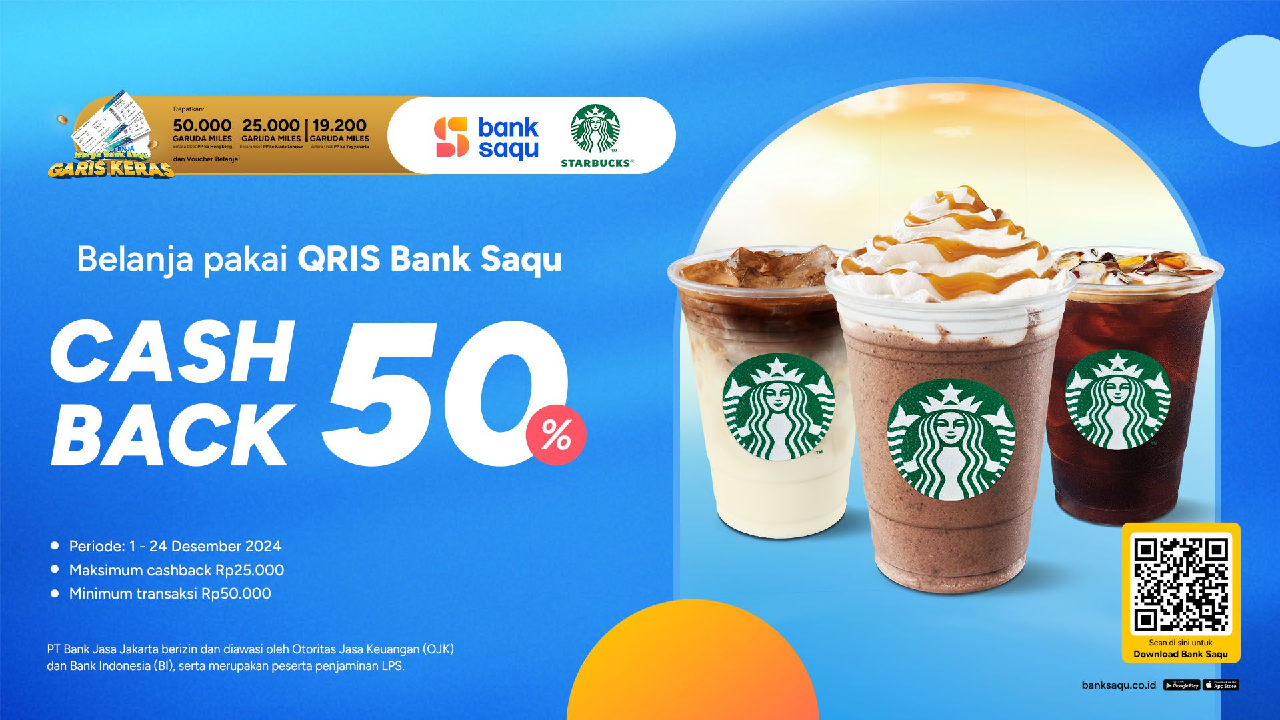 Promo Starbucks Cashback 50 Persen, Catat Tanggal Berakhirnya