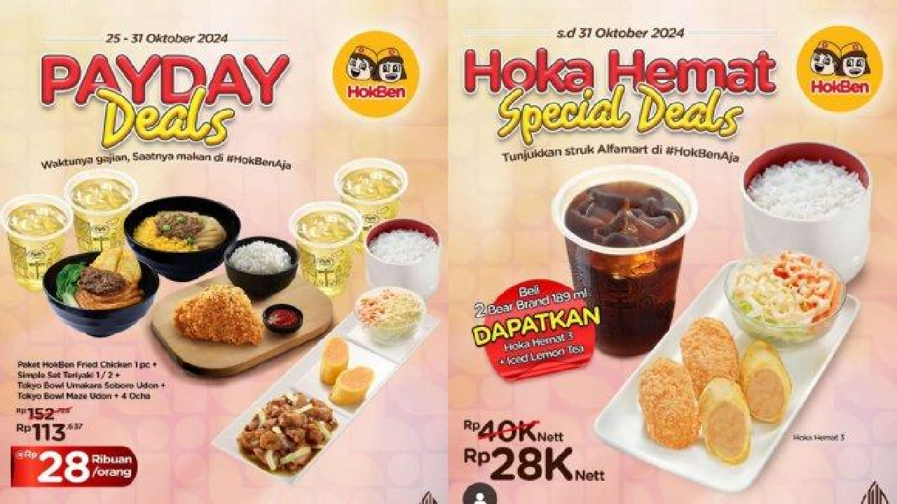 Hokben Berikan Promo Makan per Orang Cuma Rp 28.000-an, Aktif Sampai Tanggal 31 Oktober