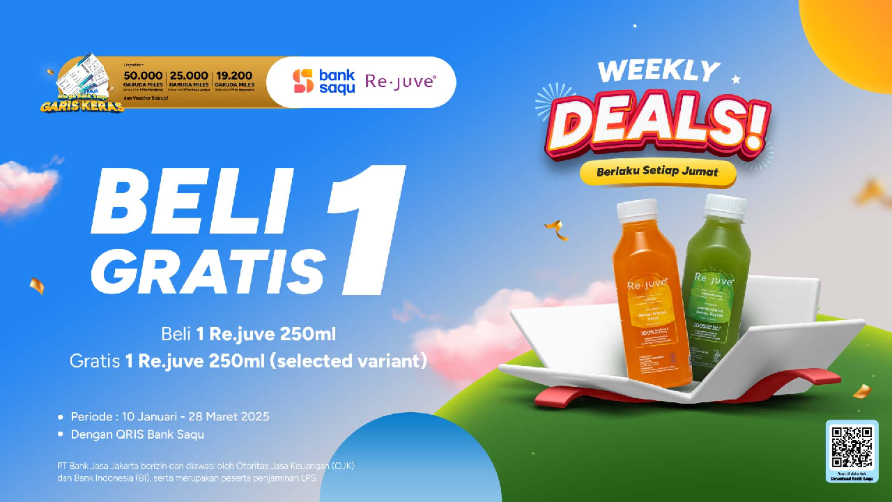 Yuk Ambil Promo Rejuve Beli 1 Gratis 1, Berlaku Setiap Hari Jumat!