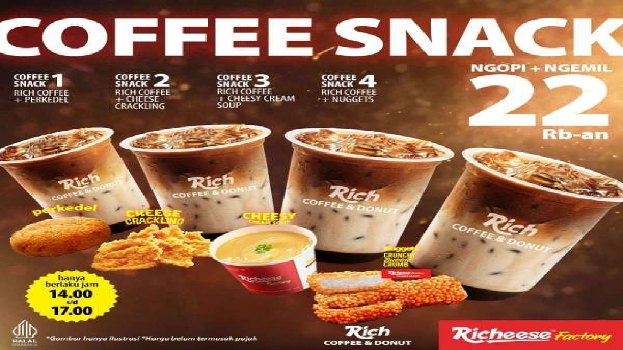 Promo Richeese Factory Desember 2024 Ada Promo Kopi dan Snack dan Chicken Katsu Mulai Rp 20.000