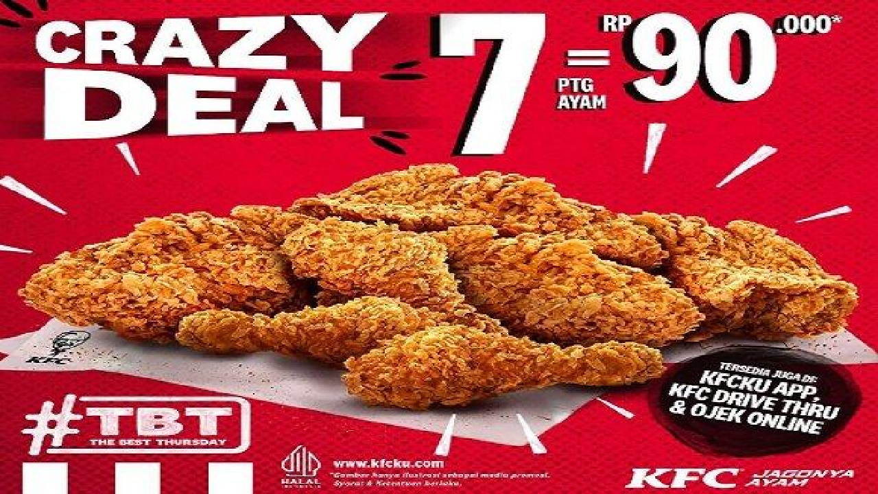 Serbu! Ada Promo KFC Kamis 19 September 2024 Paket Crazy Deal 7 Ayam Rp 90.000