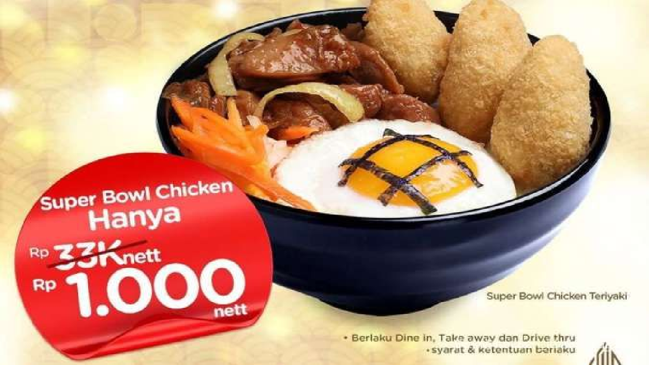 Diskon Besar! Beli Hokben Pakai Shopee Food Super Bowl Chicken Cuma Rp 1.000 Saja