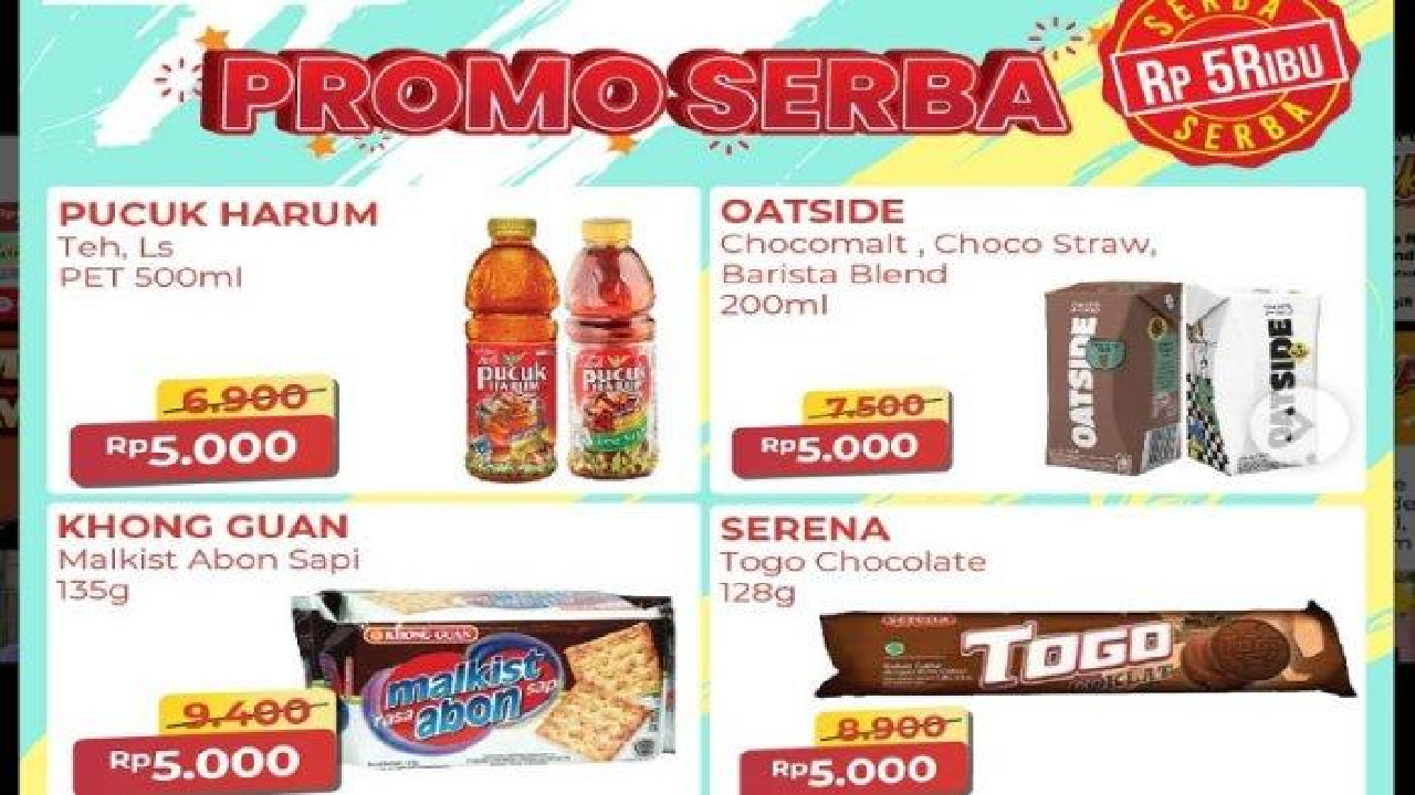 Promo Alfamart Hari Ini Ada Spesial Aneka Minuman dan Snack Tebus Murah Rp 5 Ribuan