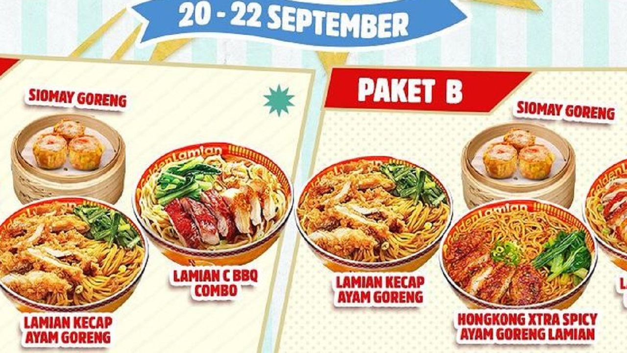 Hari Terakhir Promo Golden Lamian! Nikmati Makan Puas Sendiri, Berdua atau Bertiga dengan Harga Terjangkau