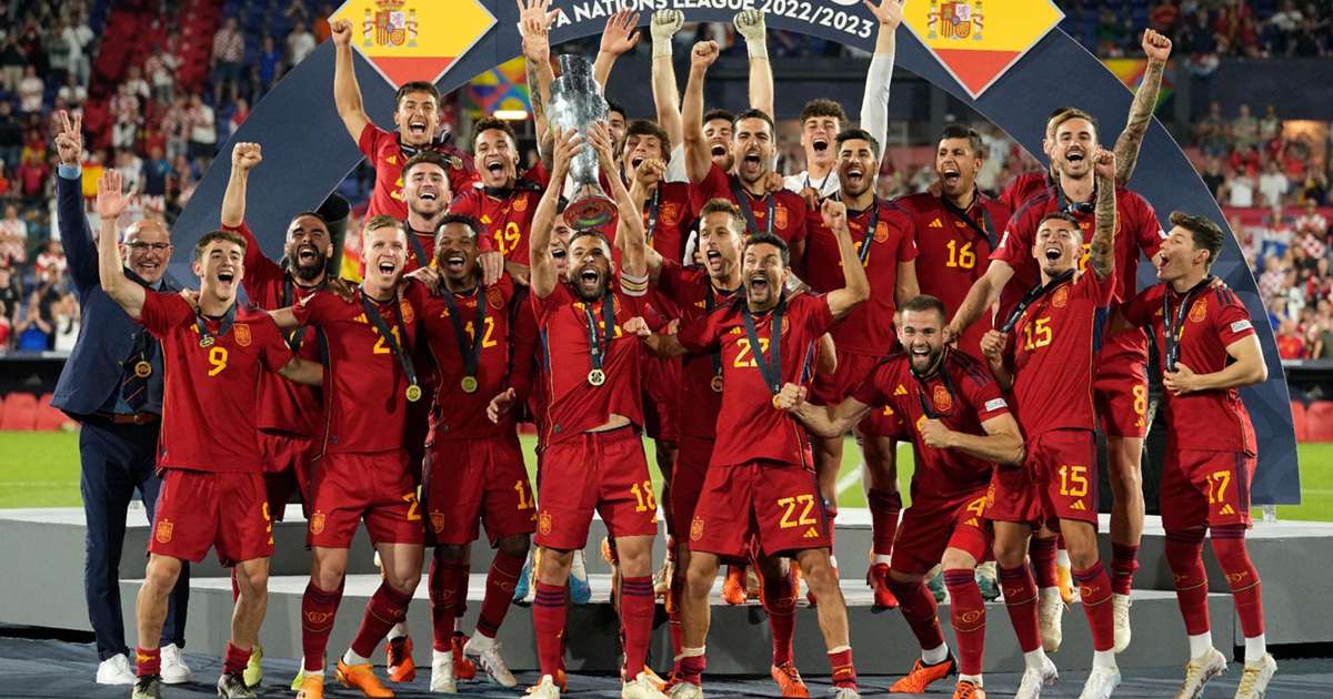 Pulangkan Kroasia, Spanyol Angkat Trofi UEFA Nations League