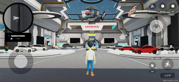 Honda Satu-satunya Merek Mobil dengan Showroom Virtual di Metanesia