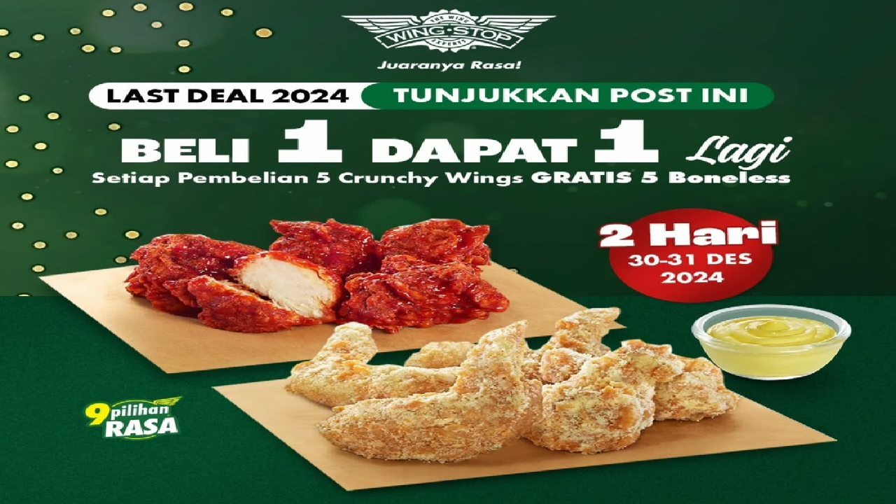 Gaspol! Intip Promo Menarik Wingstop Hari Ini Selasa, 31 Desember 2024