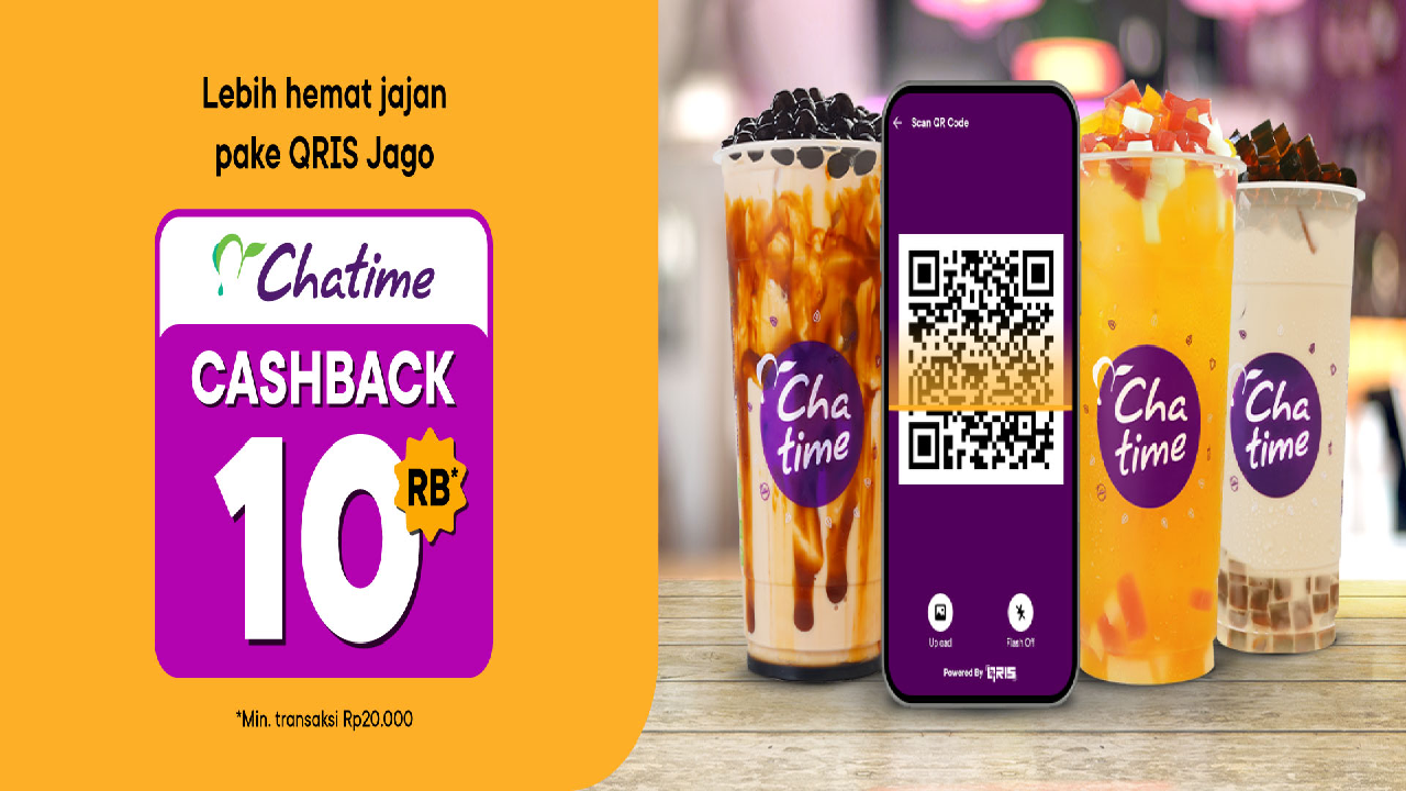 Mau Jajan Buble Tea Chatime Dapat Cashback Rp10.000? Begini Caranya