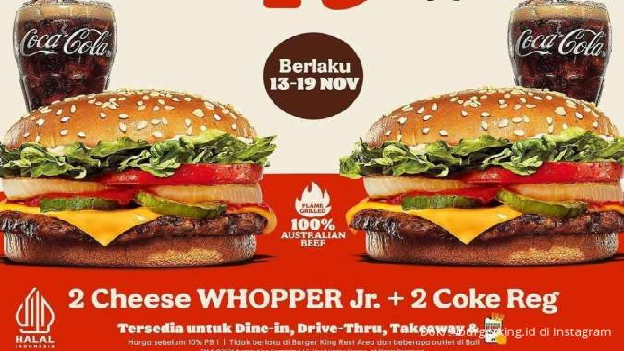 Burger King Promo Buy1Get1, Jangan Lewatkan Hari Ini Terakhir