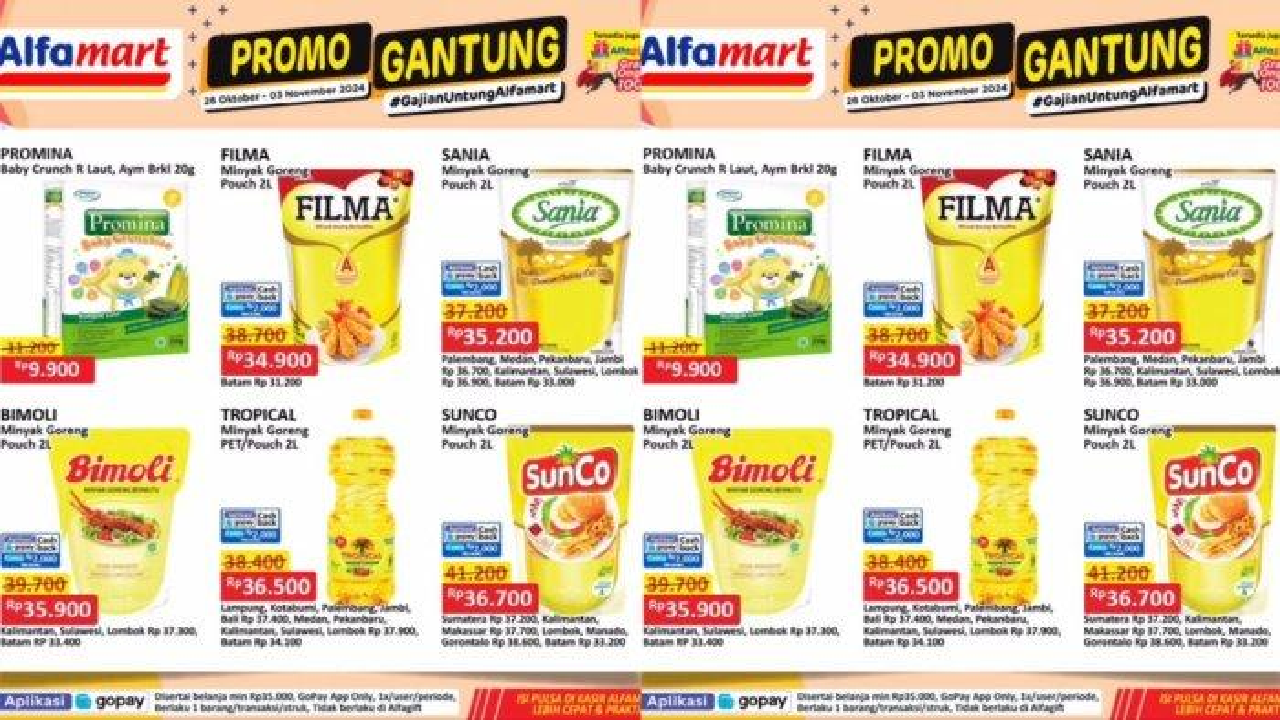 Banyak Promo Minyak di Alfamart Selasa 29 Oktober 2024, Spesial Tanggal Gajian!