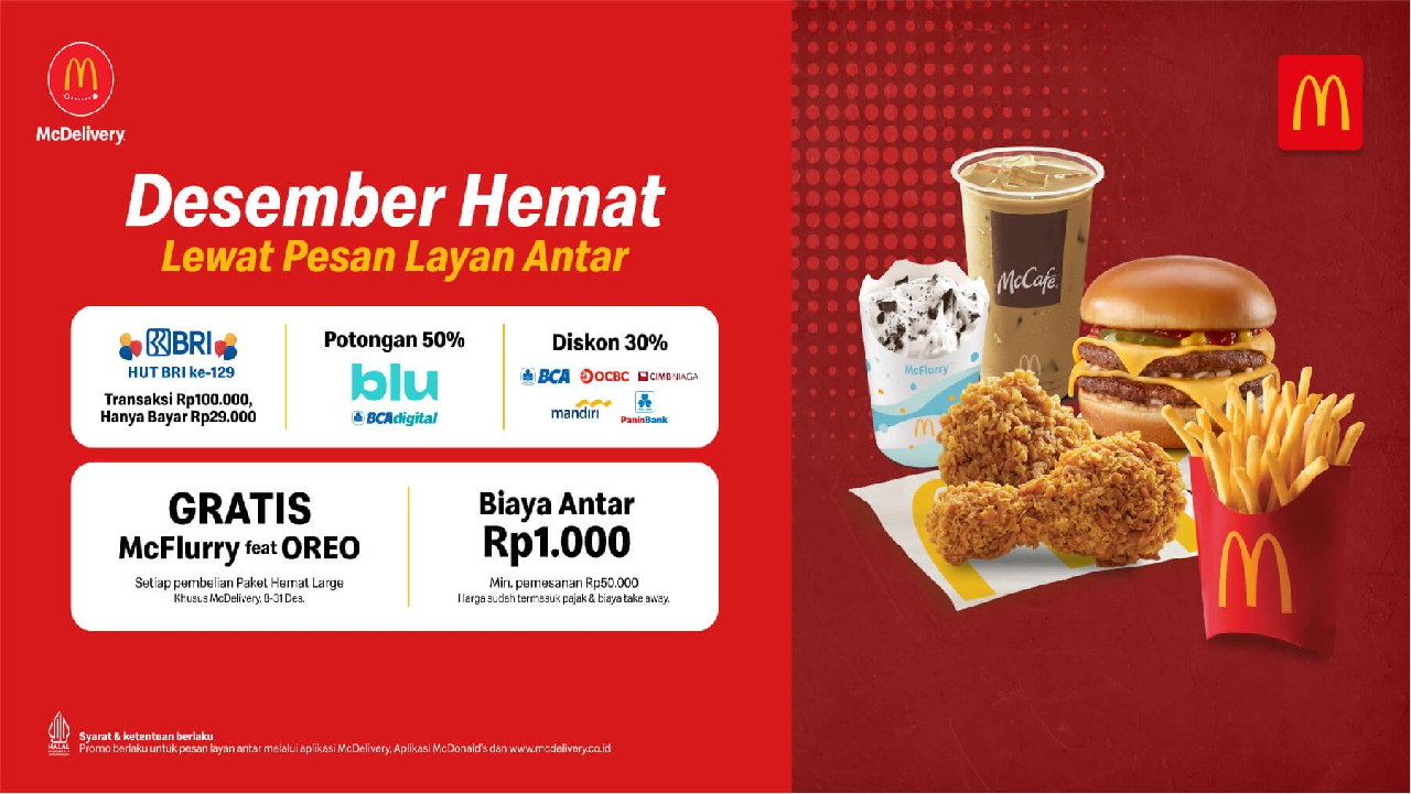 4 Promo yang Diberikan McD Edisi Bulan Desember 2024